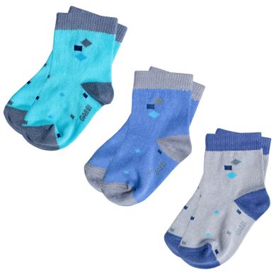 Детские носки для мальчика хлопок с рисунком 3 пары в комплекте