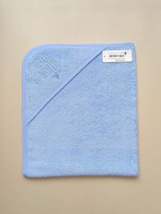 Полотенце с капюшоном для новорожденных голубое