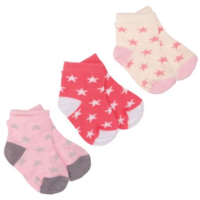 Дитячі шкарпетки для дівчинки бавовна Зiрочки 3 пари в комплекті