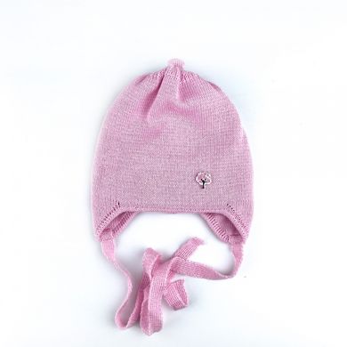 Дитяча шапка для малюків подвійна колір світло-рожевий